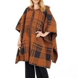 Barefoot Dreams Plaid Hooded Poncho
